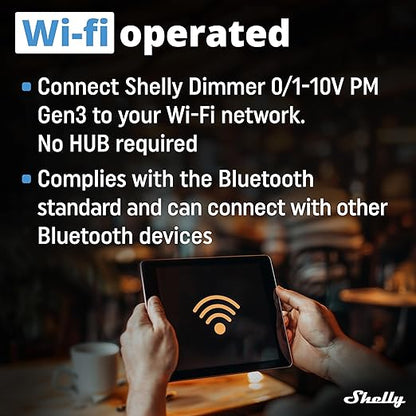Shelly Dimmer 0/1-10V PM Gen3 | WiFi Smart Dimming