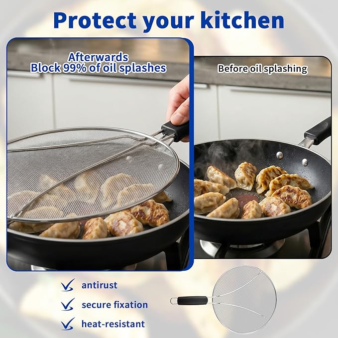 Splatter Screen for Frying Pan