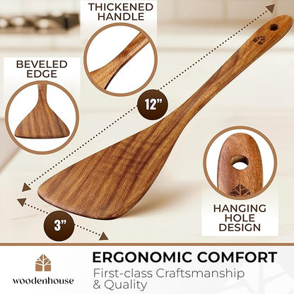Wooden Spatula for Cooking, 12 Inch