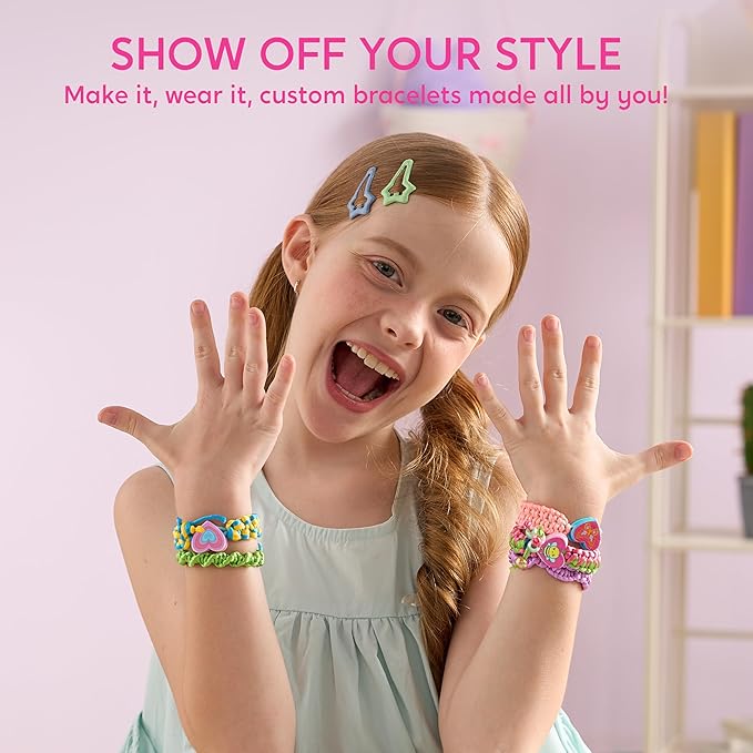 Klever Kits Friendship Bracelet Making Kit, Arts and Crafts for Kids Ages 6-12, Best Birthday Present for Teen Girl, Children's Jewelry Craft Set, Charm Jewelry Making Kit Supplies, 10 Knot Styles