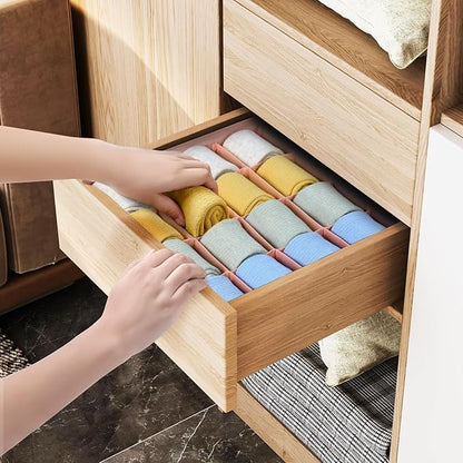 Joyoldelf Sock Drawer Organizer Divider, 16-Cell Underwear Organizers and