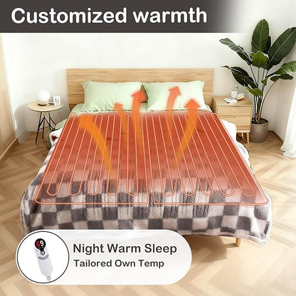 Electric Heated Blanket Full Size 72"×84"
