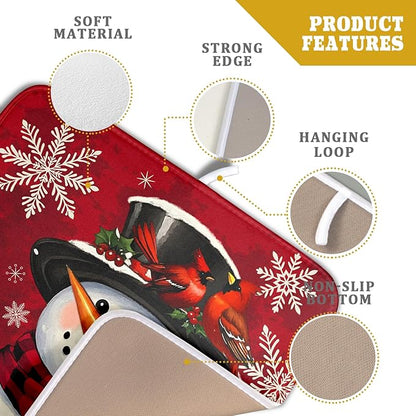 Christmas Snowman Dish Drying Mat