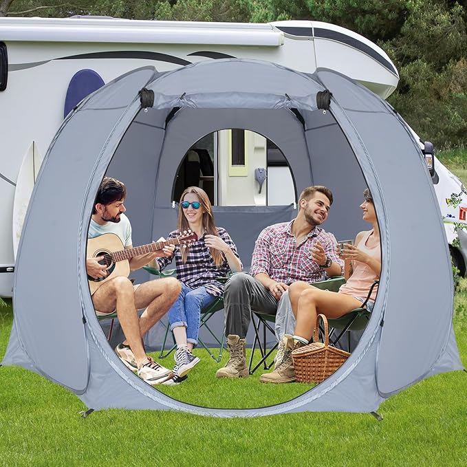 Alvantor Pop Up Screen Tent House Room Instant Outdoor Camping Canopy Sun Shelter Gazebo for Patio, Backyard & Deck, Privacy Tent(2-10 People, 8'x8' 10'x10' 12'x12')