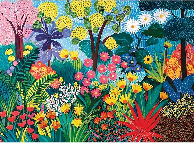 300 Piece Puzzles for Adults, Colorful Garden with Trees and Flowers Jigsaw Puzzles, Vibrant and Relaxing 300 Piece Puzzle, Perfect for Family Time, Wall Decor, Great Gift for Adults, Kids, Seniors