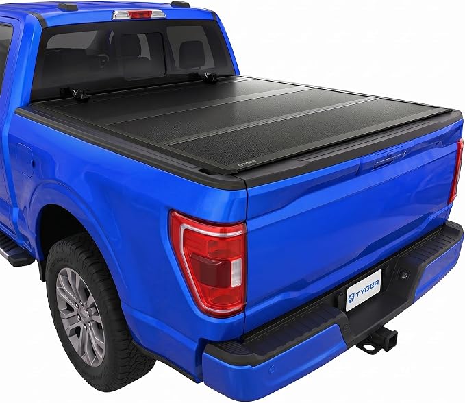 Tyger Auto T9 Flip-Up Low Profile Hard Alloy Tri-Fold Truck Bed Tonneau Cover Compatible with 2015-2026 Ford F-150 | 6.5' (79") Bed | TG-BC9F8018