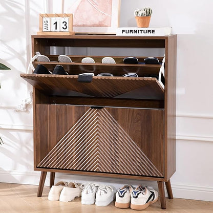 Shoe Cabinet Storage, Farmhouse Freestanding Organizer