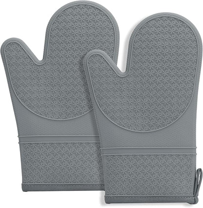 Hovico Silicone Oven Mitts, Heat Resistant 500F Kitchen Mitts 2PCS, 11.6"