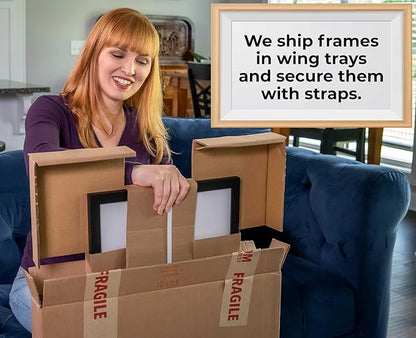 25x29 Shadow Box Frame Black | 1 Inch Deep Solid Wood Shadowbox Display Frame |
