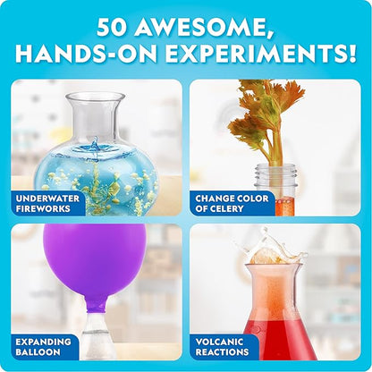 National Geographic Kids Junior Chemistry Set - Complete Early Learning Lab Kit with 50 Science Experiments and 20+ Lab Tools for Kids Aged 4-6