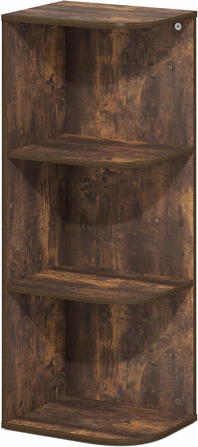 Furinno PASIR Book Shelf, 3-Tier Corner Bookshelf