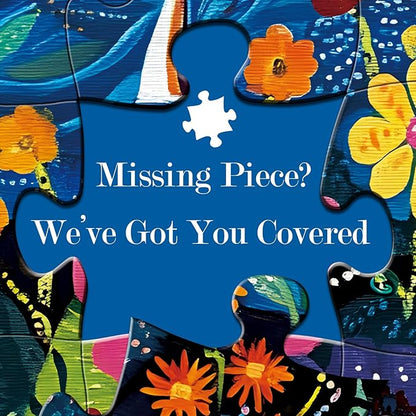 300 Pieces Puzzles for Adult,Riverboat Scene Puzzle for Kids Teen Adults,Interlock Perfectly Letter on Back,Folk Art Design Jigsaw Puzzle for Kids Ages 8-10,Puzzle for Family Game Nights,20.5 x 15 in