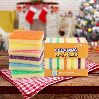 LAUNDRYLUX Scrub Sponge, Dual-Sided Temperature-Responsive Scrubber