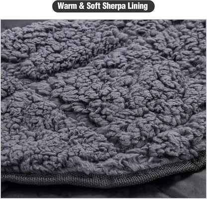 REDCAMP Waterproof Stadium Blanket with Sherpa Lining, Cold Weather Car Blanket Windproof for Outdoor Camping, Machine Washable (50"x 59")