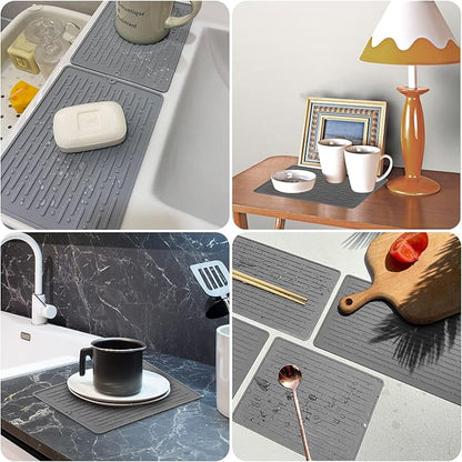 GeeRic Dish Drying Mats, Heat-resistant Silicone Mat