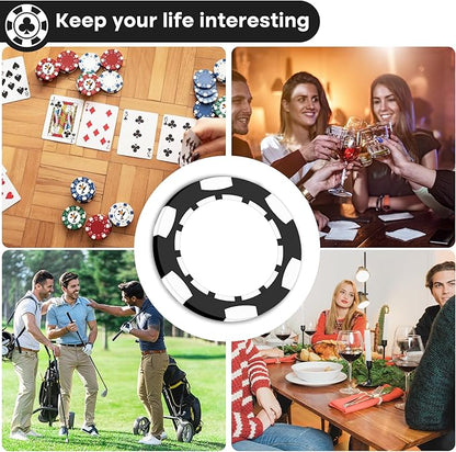 50-500 Custom Clay Poker Chips for 7 Colors,Imprinted in Full Color with Your Logo,Image or Text,40mm Heavy 11.5 Grams,Customized Drink Tokens for Bar,Party,Business Card,Golf Club or Events