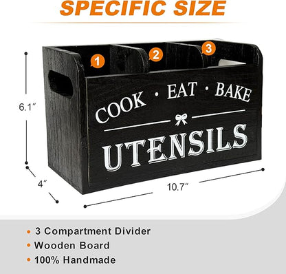 Wooden Kitchen Utensil Holder