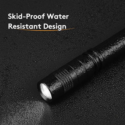 Flashlight, 2 PCS Mini Pen LED Lights, High Lumens, Pocket Size, Removable Clip, Wide Application, Batteries Not Included