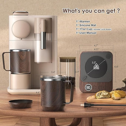 Coffee Mug Warmer & Mug Set for Desk, Smart Coffee Cup Warmer