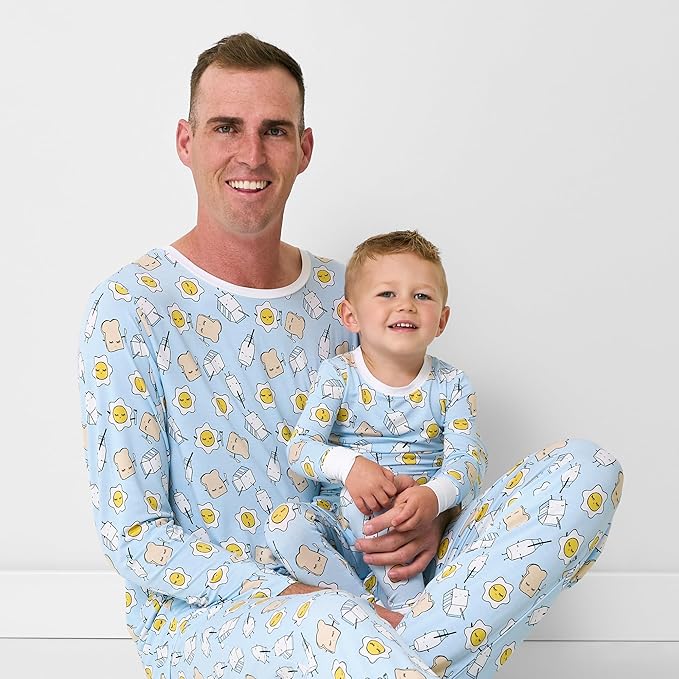 Little Sleepies Two-Piece Pajama Set for Boys & Girls, Soft Viscose from Bamboo Toddler Pajamas for Kids, Family Matching PJs