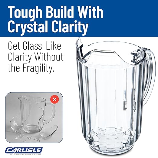 Carlisle FoodService Products 553807 Plastic Pitcher, 48 Ounces