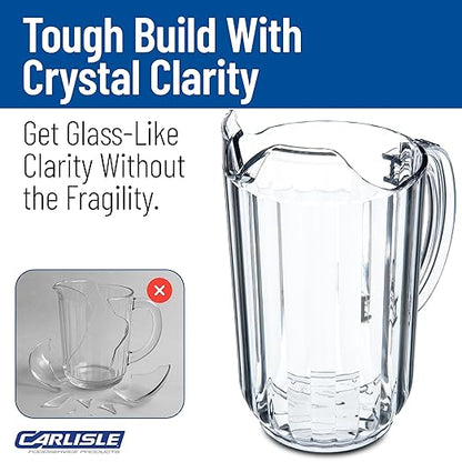 Carlisle FoodService Products 553807 Plastic Pitcher, 48 Ounces