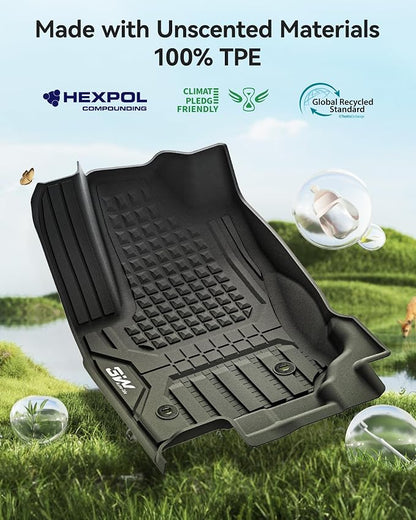 3W Floor Mats Fit for Toyota 4 Runner Gas 2025 2026 5 Seats(Not for Hybrid EV & i-Force Max), TPE All Weather Custom Fit Floor Liner & 2nd Row Under Seat Mat for SR5/TRD/Limited 6th gen 4Runner