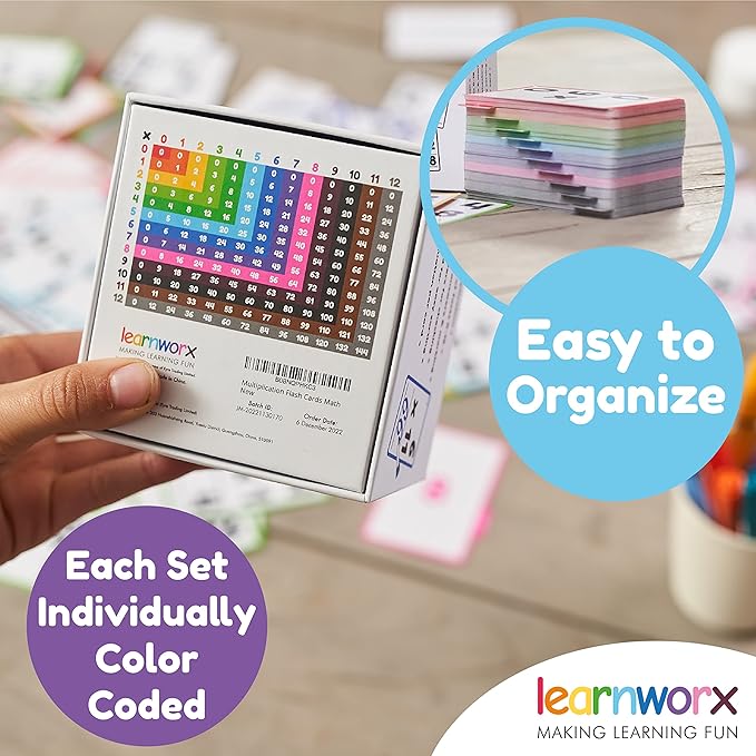Multiplication Flash Cards 3rd Grade | 183 Math Flash Cards & Times Table Chart, Tablas De Multiplicar para Niños, Times Table Flash Cards & Games, Math Facts Flash Cards | All Facts 0-12