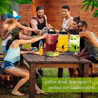 Tanlade 3 Pcs Plastic Drink Dispenser