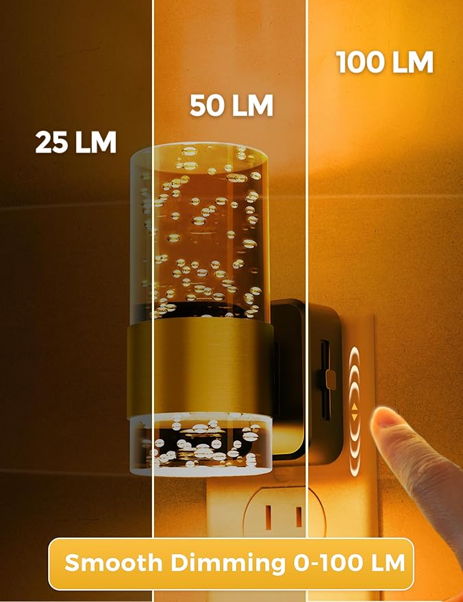Night lights plug into wall, Amber Night Light