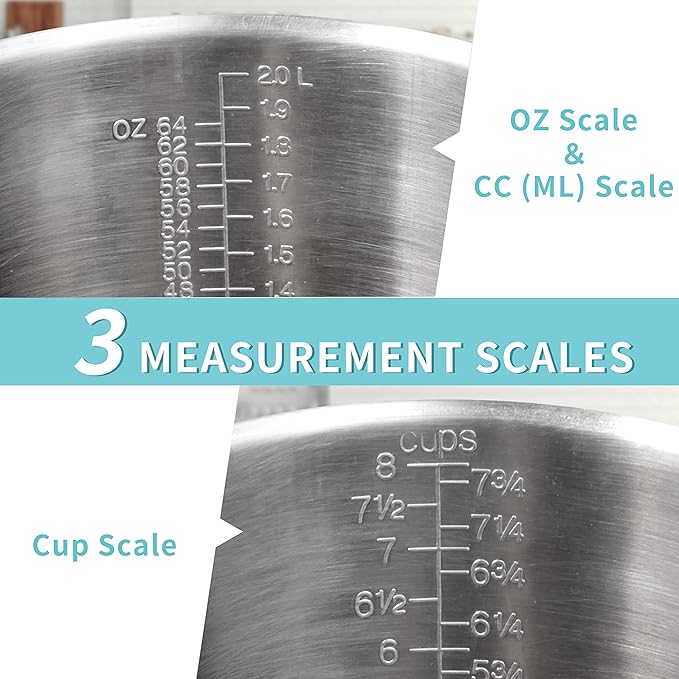 Measuring Cup, Newness Stainless Steel Measuring Cup