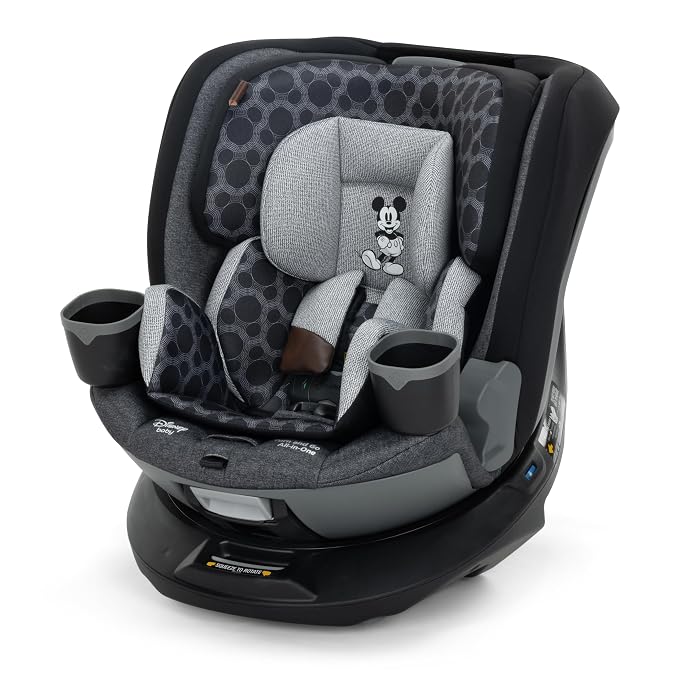 Disney Baby Turn and Go 360 Rotating All-in-One Convertible Car Seat, Vintage Mickey Mouse
