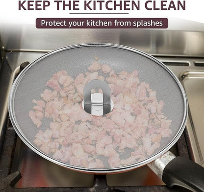 3 Pcs Splatter Guard Stainless Steel Frying Pan Splatter Screen Splash Proof