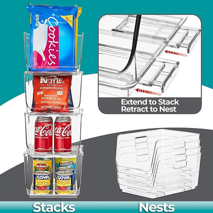 Sorbus Stackable Storage Bins Open Front
