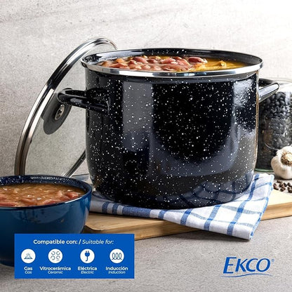 EKCO EOS 8-Quart Speckled Stockpot