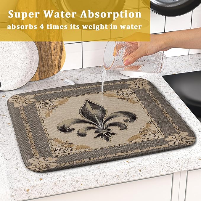 Giwawa Mardi Gras Dish Drying Mat