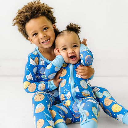 Little Sleepies Two-Piece Pajama Set for Boys & Girls, Soft Viscose from Bamboo Toddler Pajamas for Kids, Family Matching PJs