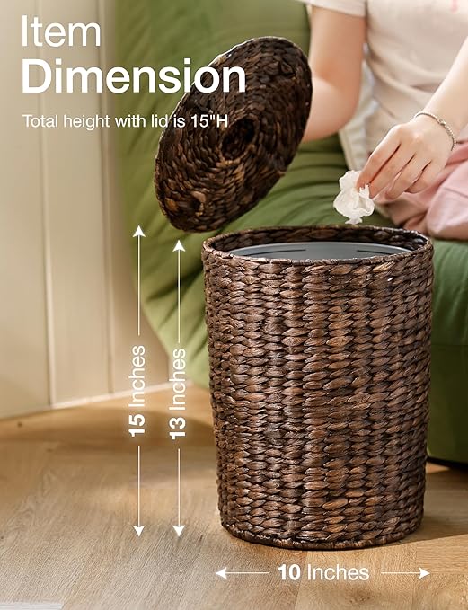 4 Gallons Wicker Waste Basket