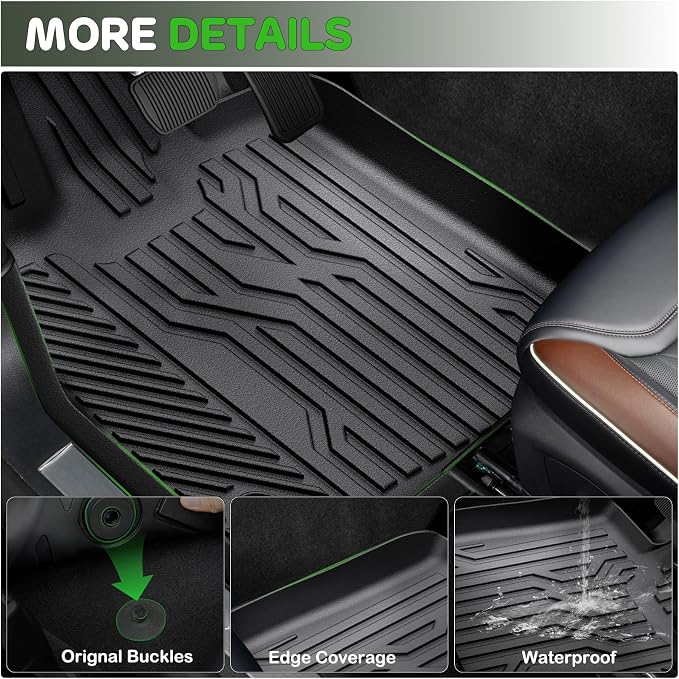 Floor Mats for Toyota Sienna 7 Seats 2021-2025(Not fit 2025 Platinum) Upgrade Trunk Mat All Weather TPE Floor Liners Fit for Sienna XLE/XSE/Limited/Edition Cargo Liner Anti-Slip Full Set Car Mats