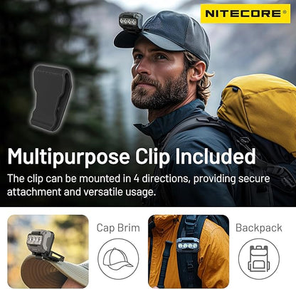 Nitecore HA23 UHE 600 Lumen MCT Outdoor Headlamp Multiple Color Temperatures Lightweight AAA Headlight Tag (Black)