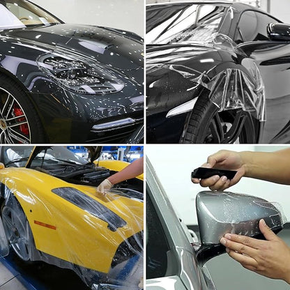 Self-Healing TPU Clear Paint Protection PPF Film, Bulk Wrap for Car, Motorcycle & Bicycle Frame Surface Protection (Transparent, 5" x 40")