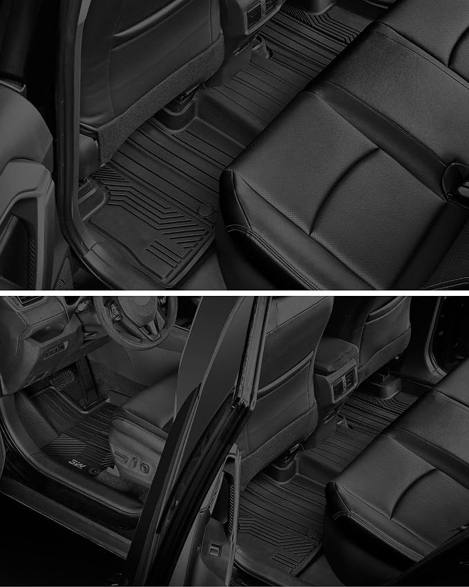 3W Floor Mats Fit Toyota RAV4 2019-2024 2025 (Not for Hybrid or Prime), TPE All Weather Custom Fit Floor Liner for Toyota RAV 4 LE/XLE/Limited/TRD/Adventure Car Mats, Black