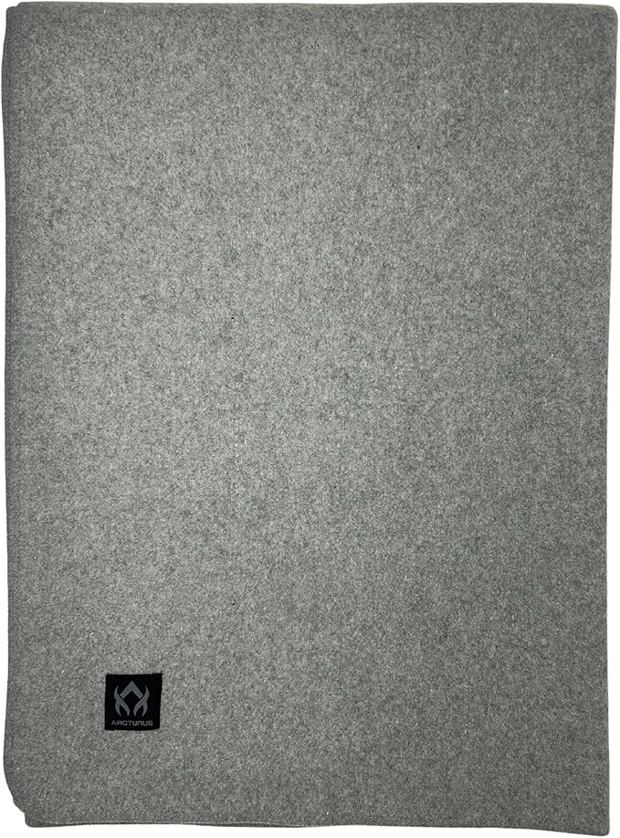 Arcturus Military Wool Blanket - Warm, Thick, Washable - Great for Outdoors, Camping, Stadium Blanket, Picnics, Travel - Car & Bushcraft Survival Kits