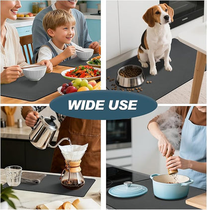 Dish Drying Mats for Kitchen Counter, Waterproof Coffee Mat for Countertop