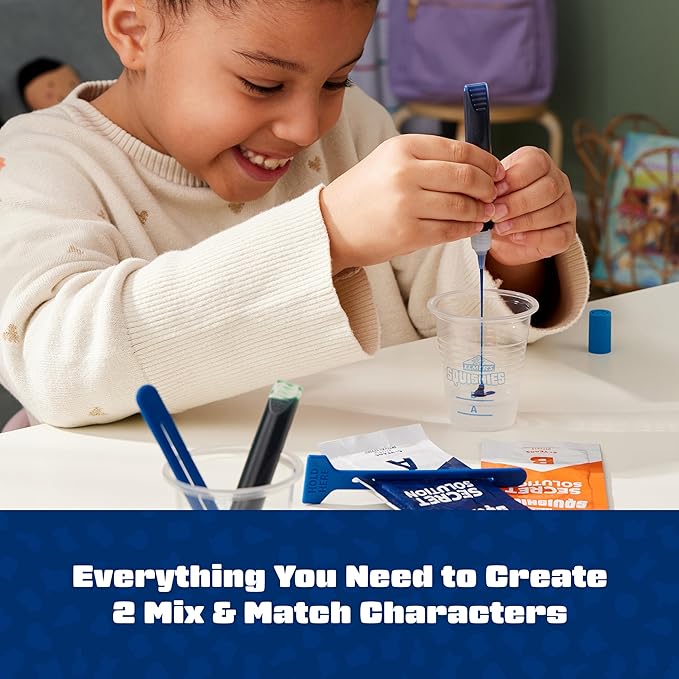 Elmer’s Squishies Mix and Match DIY Squishy Toys Kids Crafts Creates 2 Mix and Match Characters 12 Piece Kit