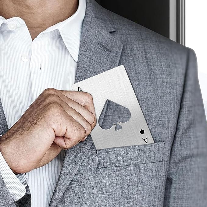 Ace Of Spades Bottle Opener Credit Card Size Pocker Cap Opener Portable