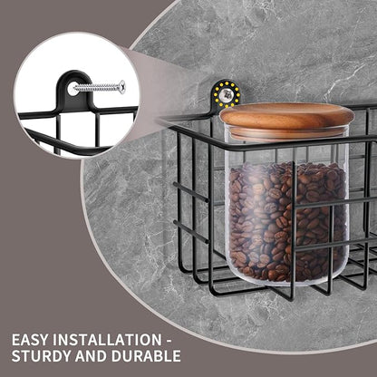 Spice Rack Organizer Wall Mount, Spice Organization Storage Shelf
