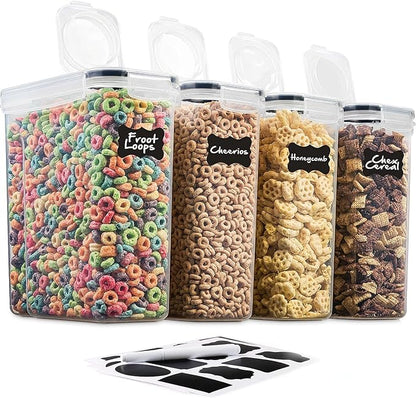 4 Pack Airtight Cereal & Dry Food Storage Container