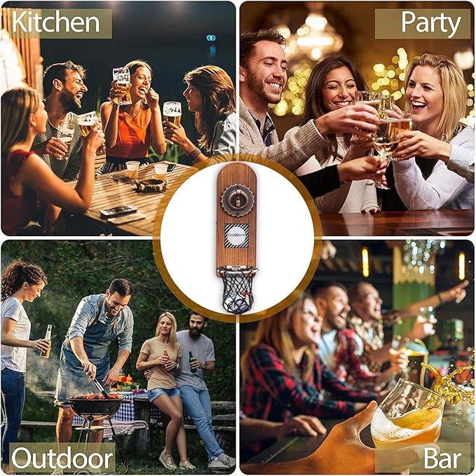 Beer Bottle Openers with DIY Ink Screen, Traceless Bottle Opener Wall Mounted