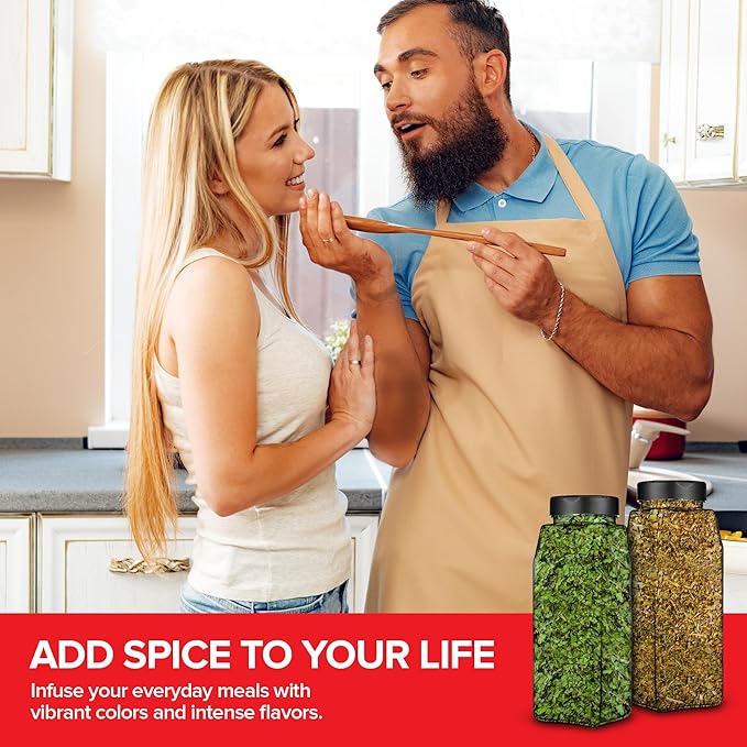 6 Pack 32 oz Plastic Spice Jars, Empty Seasoning Containers